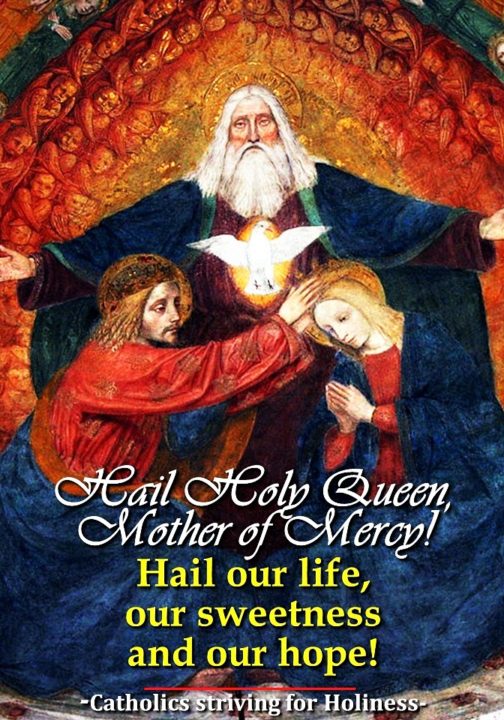 August 22: OUR LADY, QUEEN OF HEAVEN. Hail holy Queen, Mother of mercy! 2