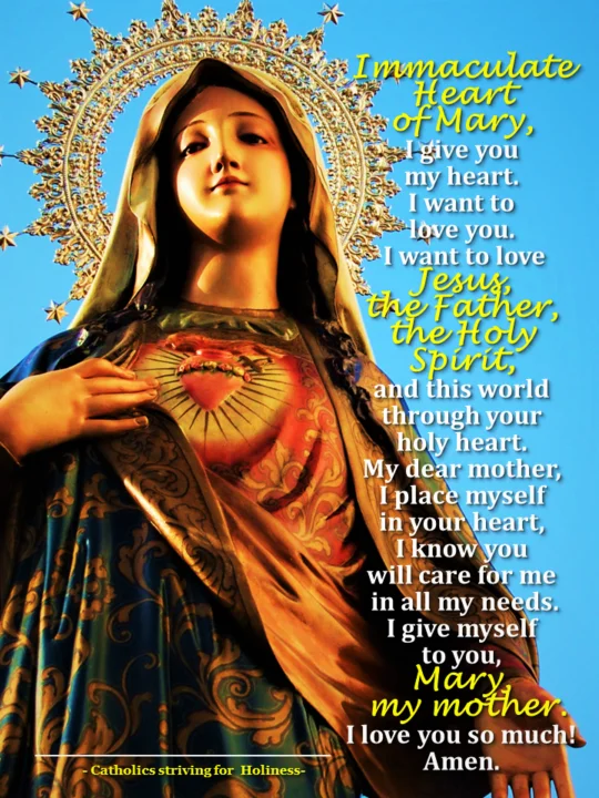 PRAYER OF CONSECRATION TO THE IMMACULATE HEART OF MARY 6