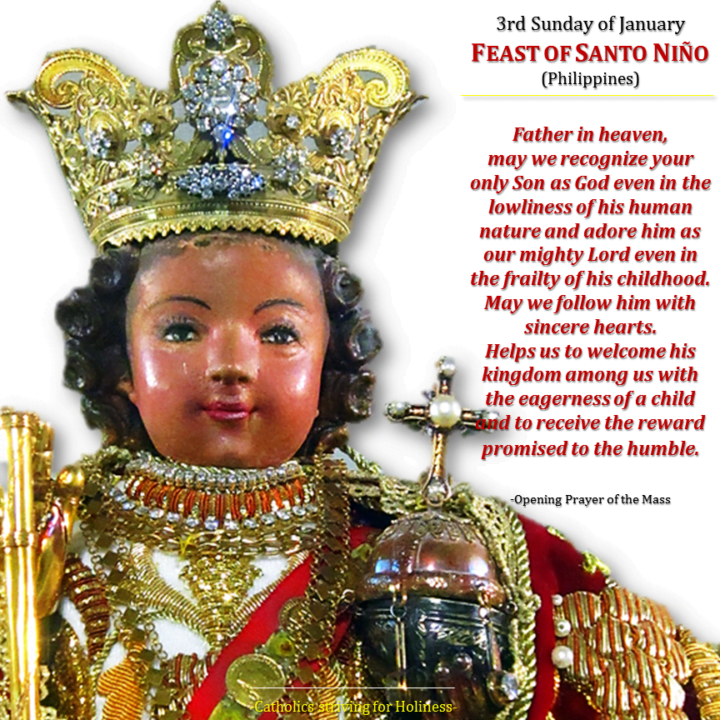 3RD SUNDAY OF JANUARY. Feast Of Santo Niño Catholics Striving For