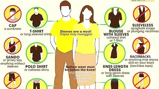 JUST A FRIENDLY REMINDER :) THE PROPER ATTIRE INSIDE THE CHURCH. 7
