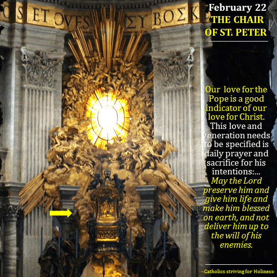 February 22. THE CHAIR OF ST. PETER: Meaning Of The Feast. - Catholics ...