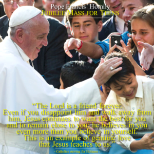Pope Francis. Jubille Mass for teens 4
