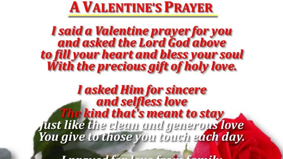 Valentine Prayer And Greeting - Catholics Striving For Holiness