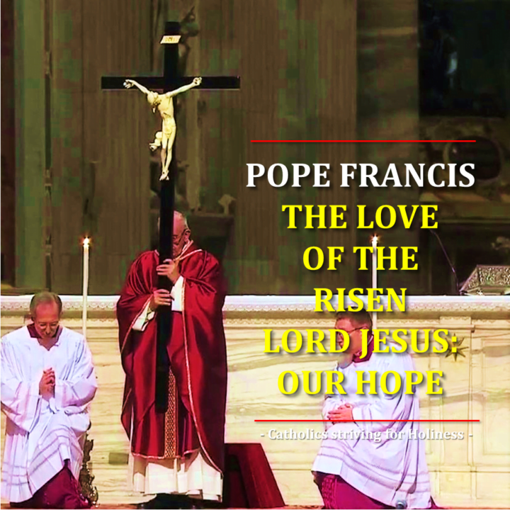POPE FRANCIS: Our hope in not a sentiment but a Person: the Risen Lord Jesus! Beautiful and must read! Summary vid + full text. 10