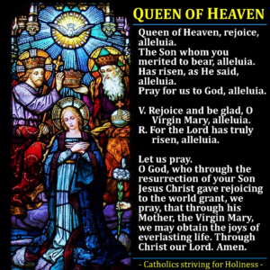 Queen of heaven, Regina coeli prayer 4