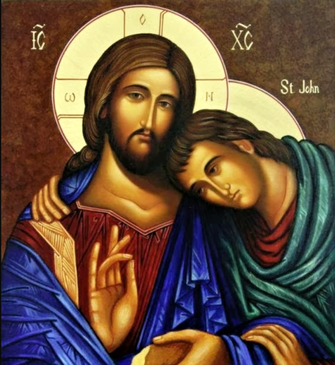 St. John leaning on Jesus
