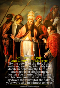 August 7 - Sts. Sixtus and companion martyrs 4