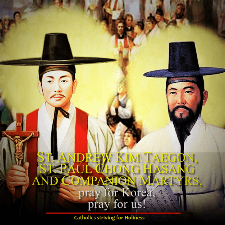 Sept. 20 ST. ANDREW KIM TAEGON,SAINT PAUL CHONG HASANG, MARTYR, AND ...