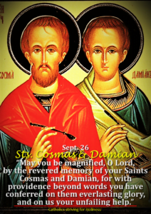 Sept. 26 - Sts. Cosmas and Damian 4