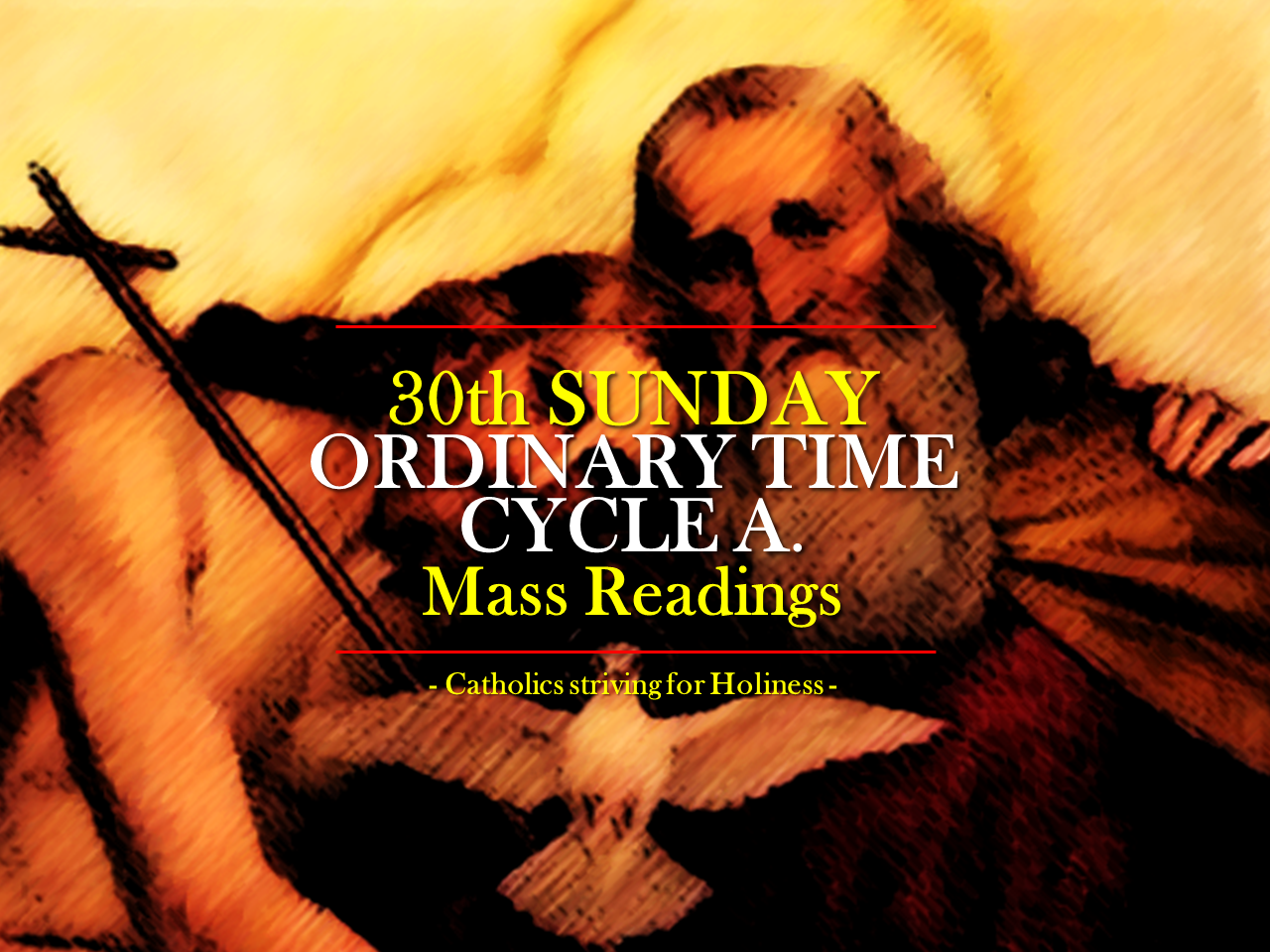 30th Sunday of Ordinary Time. Mass readings 16