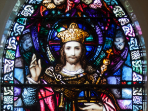 Christ the King Toomyvara_St._Joseph's_Church_Window_Tu_Rex_Gloriae_Christe_by_William_Earley_1933_2010_09_08 hor 4