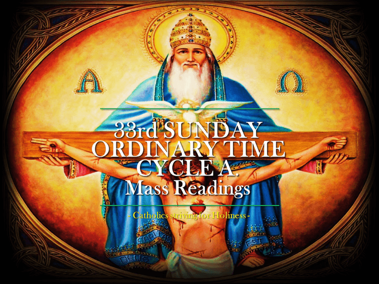 Mass readings 33rd S. O.T. (A).