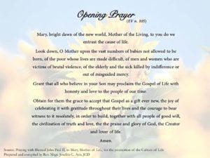 Opening Prayer Novena for Life 4