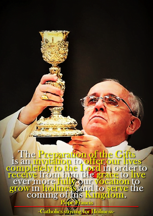 POPE FRANCIS' CATECHESIS ON THE HOLY MASS. THE PREPARATION OF THE GIFTS. Vatican English Summary + Full text by Zenit 1