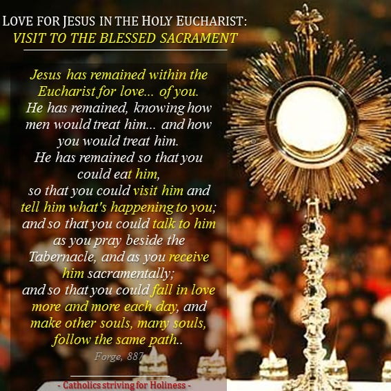 visit to the Blessed Sacrament
