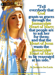 St Jacinta on Immaculate Heart 4