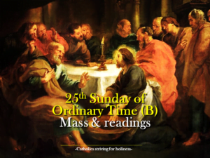 25th Sunday Ordinary Time Mass and readings 4
