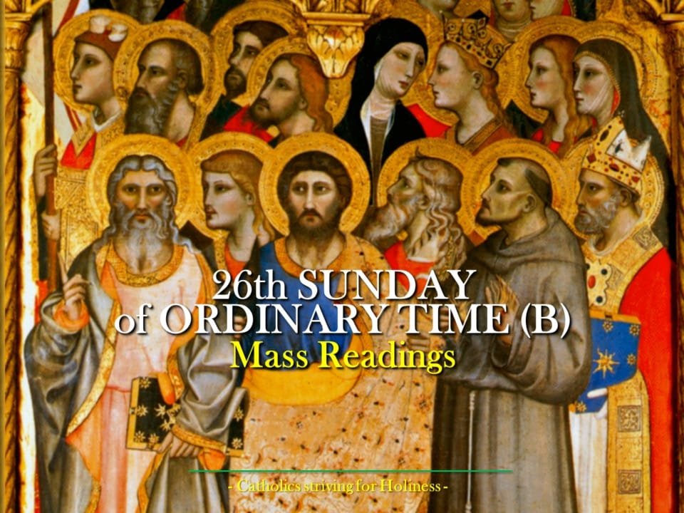 26th Sunday Of Ordinary Time Year B. Mass Prayers And Readings