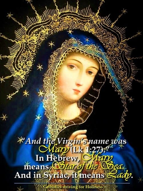 WHAT DOES THE NAME MARY MEAN Catholics Striving For Holiness