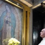 Pope Francis with Our Lady of Guadalupe