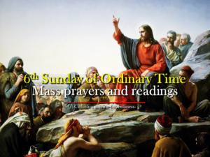 6th Sunday Ordinary Time Mass prayers and readings 4