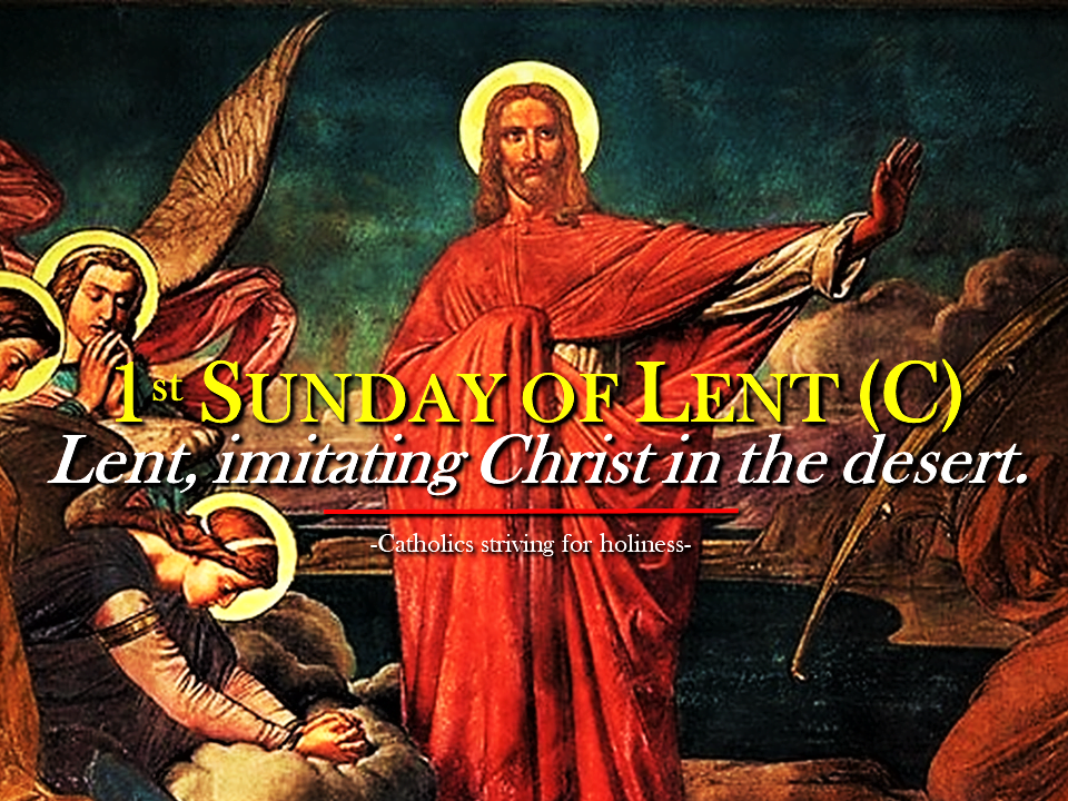 Homily reflection 1st Sunday of Lent C. LENT, A TIME OF COMBAT AND OF IMITATING CHRIST IN THE “WILDERNESS OF THE DESERT". 3