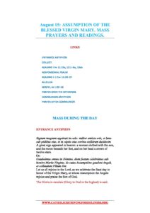 Assumption of Mary Mass prayers and readings 4