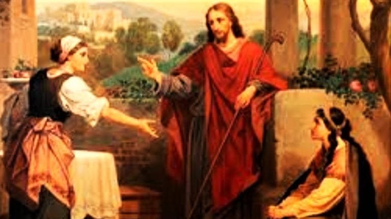 Jesus in Bethany. Only one thing is necessary