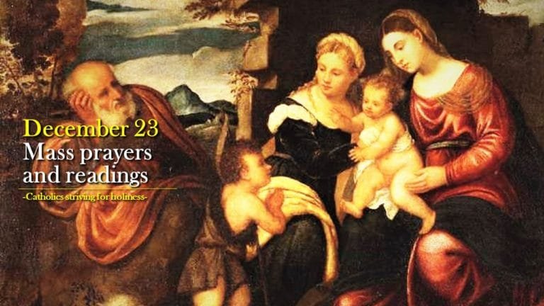 Dec. 23 mass prayers and readings