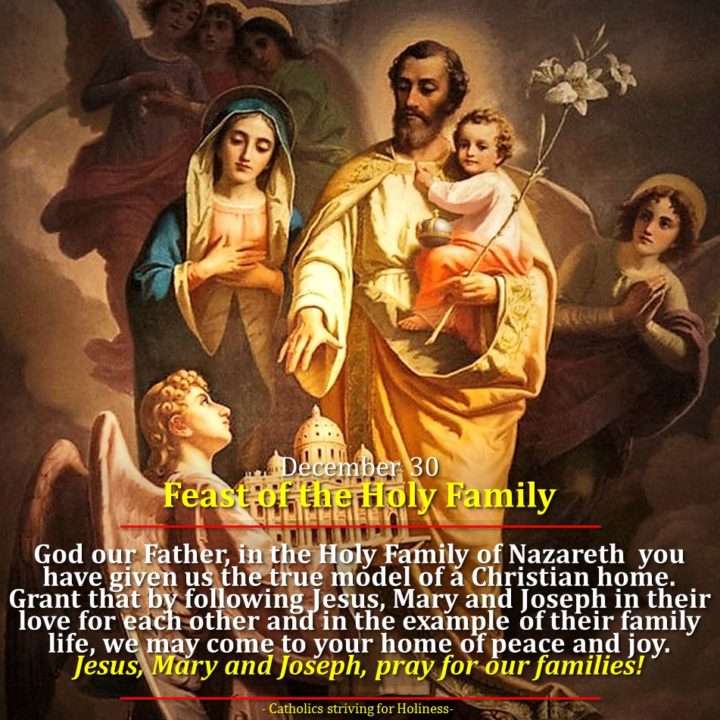 THE HOLY FAMILY OF NAZARETH: THE PERFECT EXAMPLE AND SCHOOL OF ALL CHRISTIAN FAMILIES. 2