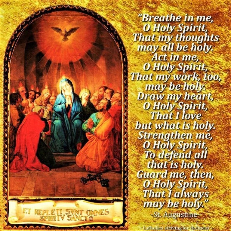 St. Augustine's Prayer To The Holy Spirit. - Catholics Striving For 