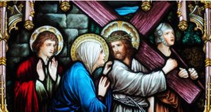 Jesus meets his mother by stainedglassinc 4