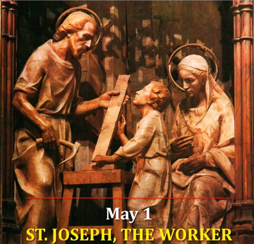 May 1: ST. JOSEPH, THE WORKER. Summary vid + full text. 2