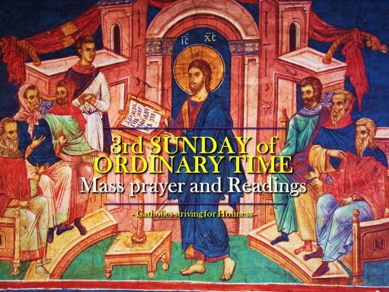 3rd SUNDAY IN ORDINARY TIME YEAR C MASS PRAYERS AND READINGS