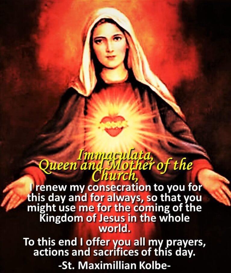 DAILY PRAYER OF CONSECRATION TO THE IMMACULATE HEART OF MARY (ST ...