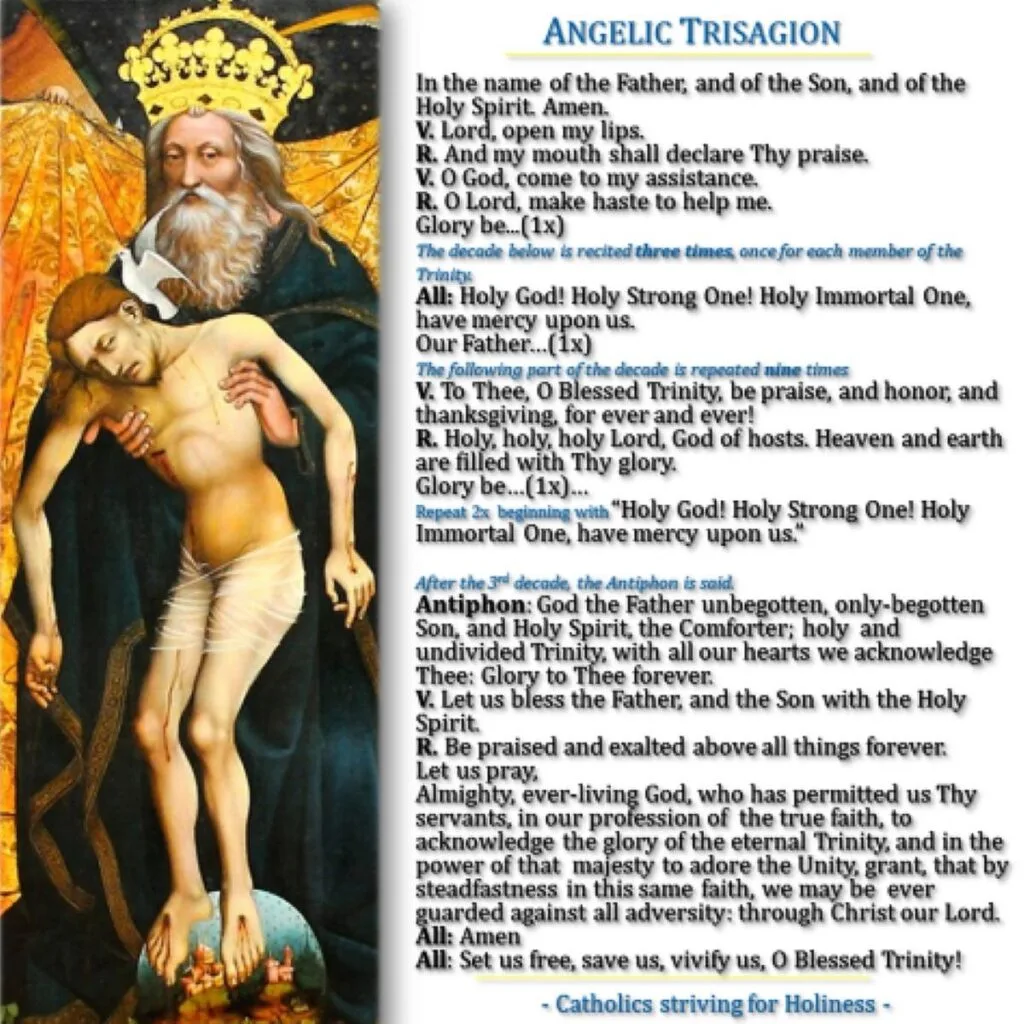 ANGELIC TRISAGION PRAYER: PREPARATION FOR THE SOLEMNITY OF THE MOST HOLY TRINITY. 4 Angelic trisagion
