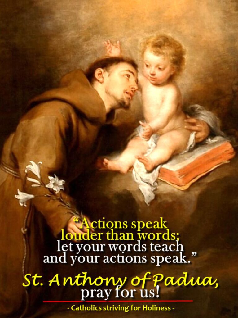June 13: ST. ANTHONY OF PADUA. "Actions speak louder than words." Short bio + Divine office 2nd reading 2
