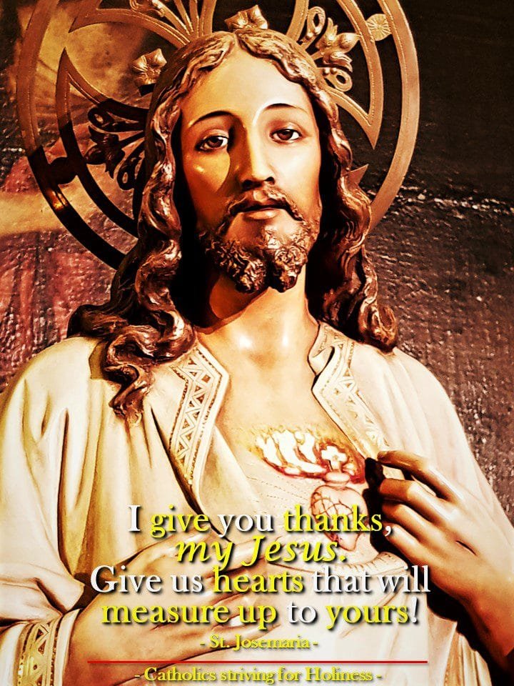 THANKSGIVING PRAYER TO THE SACRED HEART OF JESUS (St. Josemaria ...