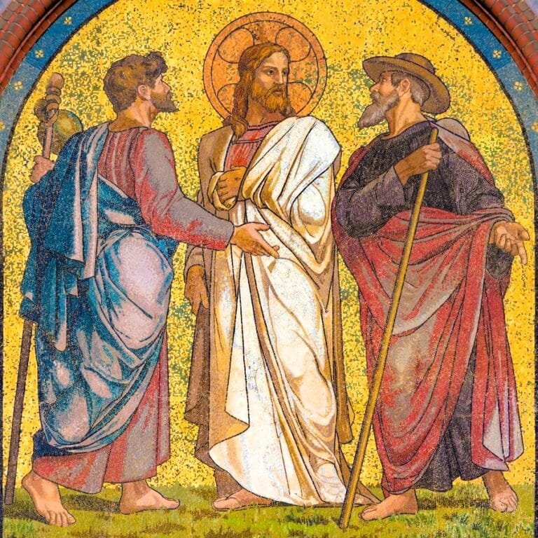 a mosaic of a group of men