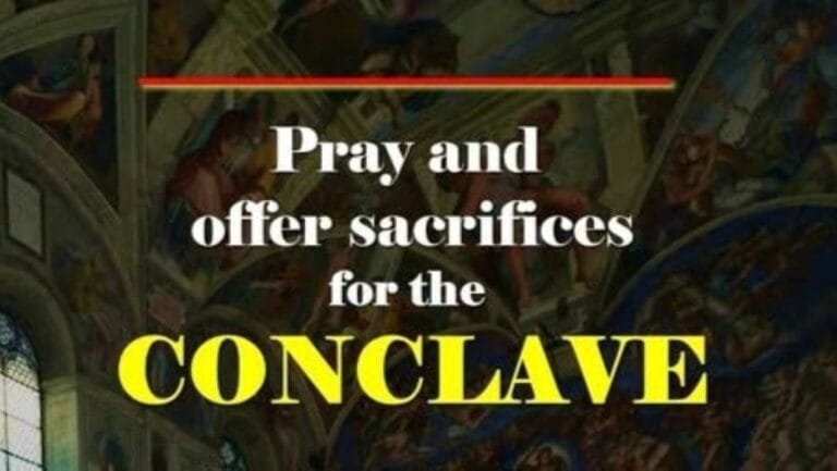 Pray for the conclave