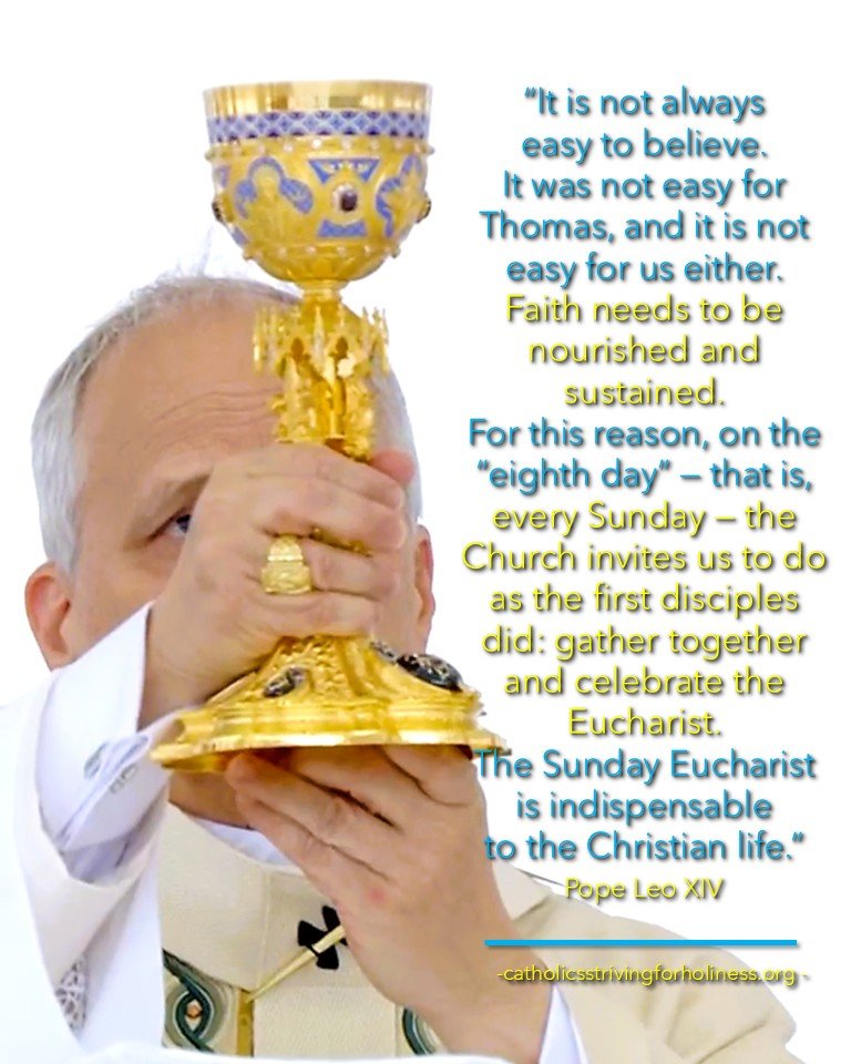 POPE LEO XIV ON THE 2ND SUNDAY OF EASTER YEAR A 1