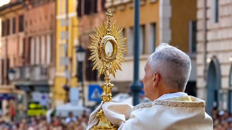Leo XIV Eucharist monstrance Corpus Christi