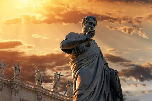 vigil mass statue of st. peter